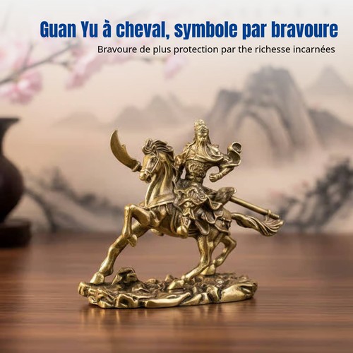Statue guan gong - statue, cuivre
