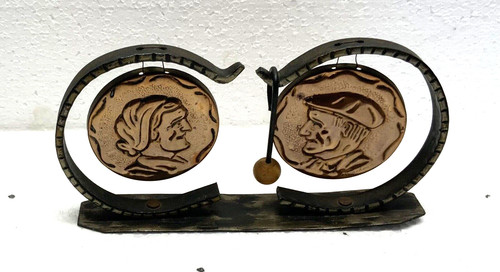 Ancien gong double fer - gong, et